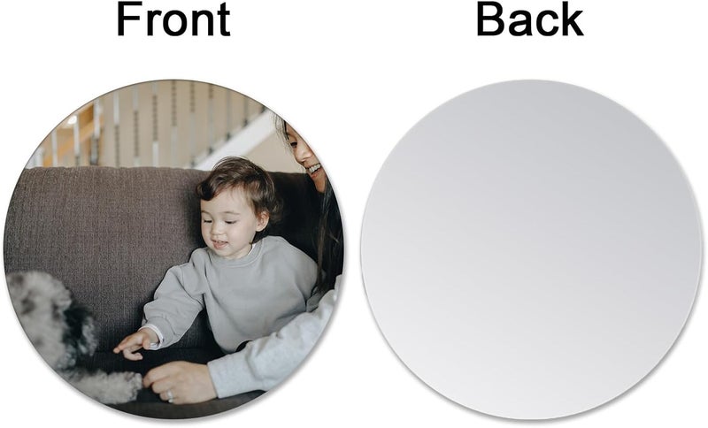 Muka 20Pcs 4.2 Inch Round Sublimation Blank Aluminum Sheets, Aluminum Board for Picture Frame Ornament Blank Metal Sign - Image 3