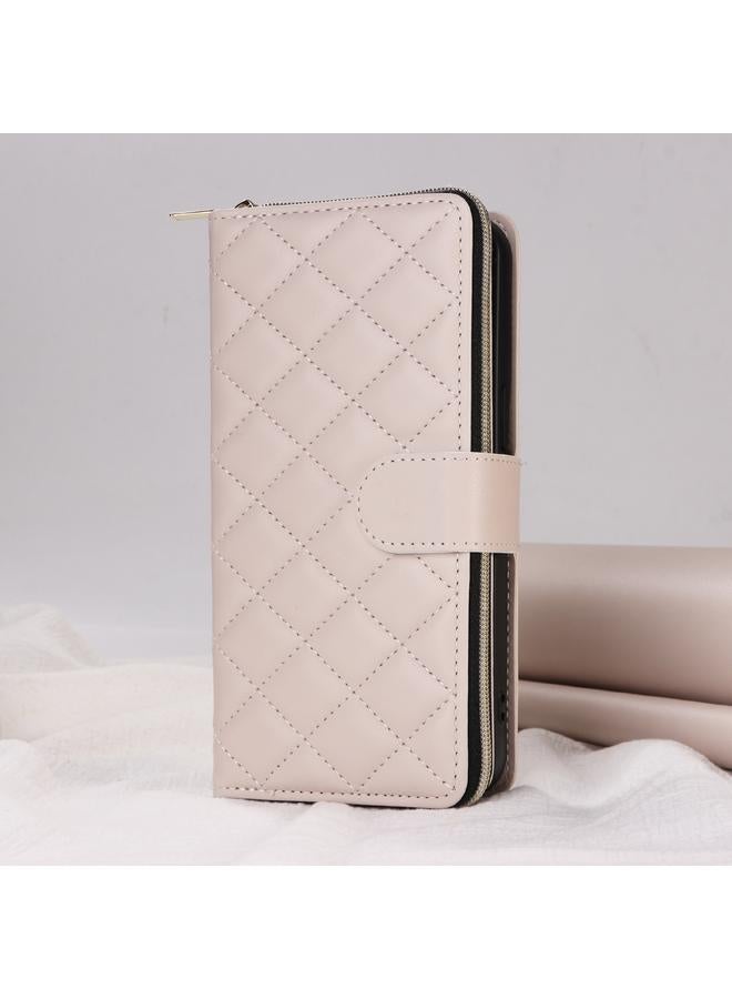 زبون جراب هاتف iPhone 13 mini Crossbody بسحاب معيني الشكل ومشبك من الجلد مع حبل تعليق - Image 2