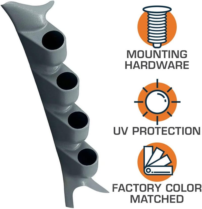 GLOWSHIFT بود قياس عمود رباعي رمادي من جلو شيفت لفورد سوبر ديوتي F-250 F-350 (1999-2007) - Image 3