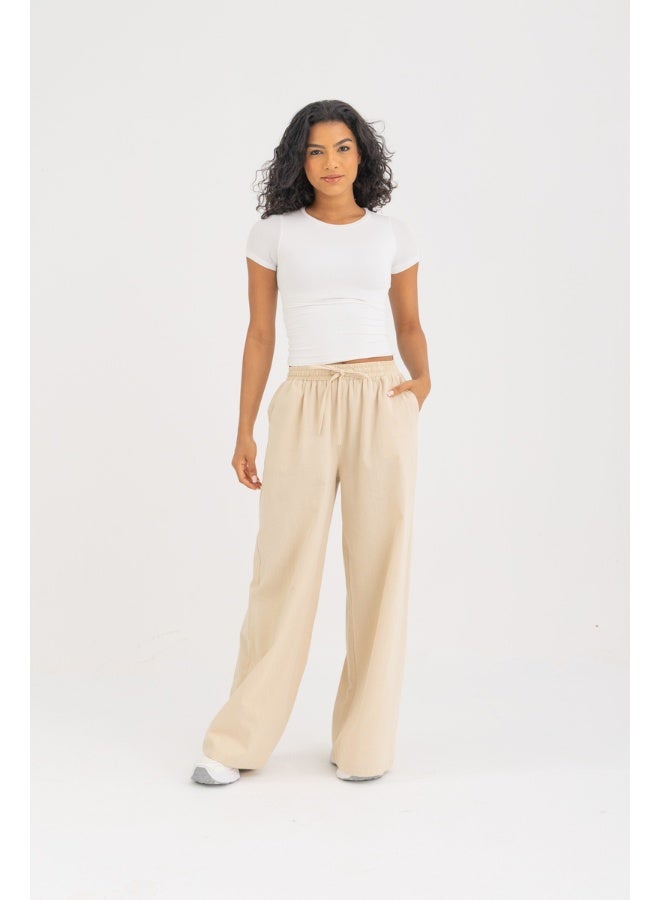 Dresscode Wide Leg Linen Pants - Image 1