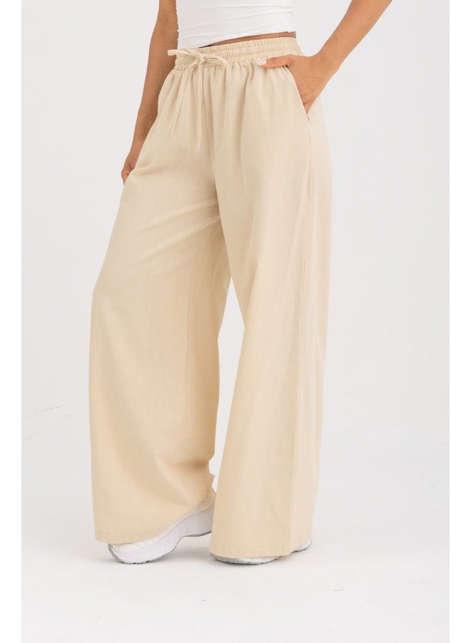 Dresscode Wide Leg Linen Pants - Image 4