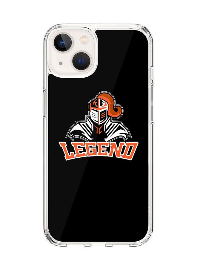 Stylizedd - Classic Clear Case for Apple iPhone 14 Hybrid Soft Case Flexible Edges Anti Drop TPU PC Gel Thin Transparent Cover [ Designed for Apple iPhone 14 ] - Legend Knight Full Print - Image 1
