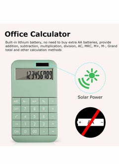 Y&D Basic Standard Calculator 12 Digit Desktop with Large LCD Display for Office, School, Home & Business Use, Modern Design - Green  - Image 5