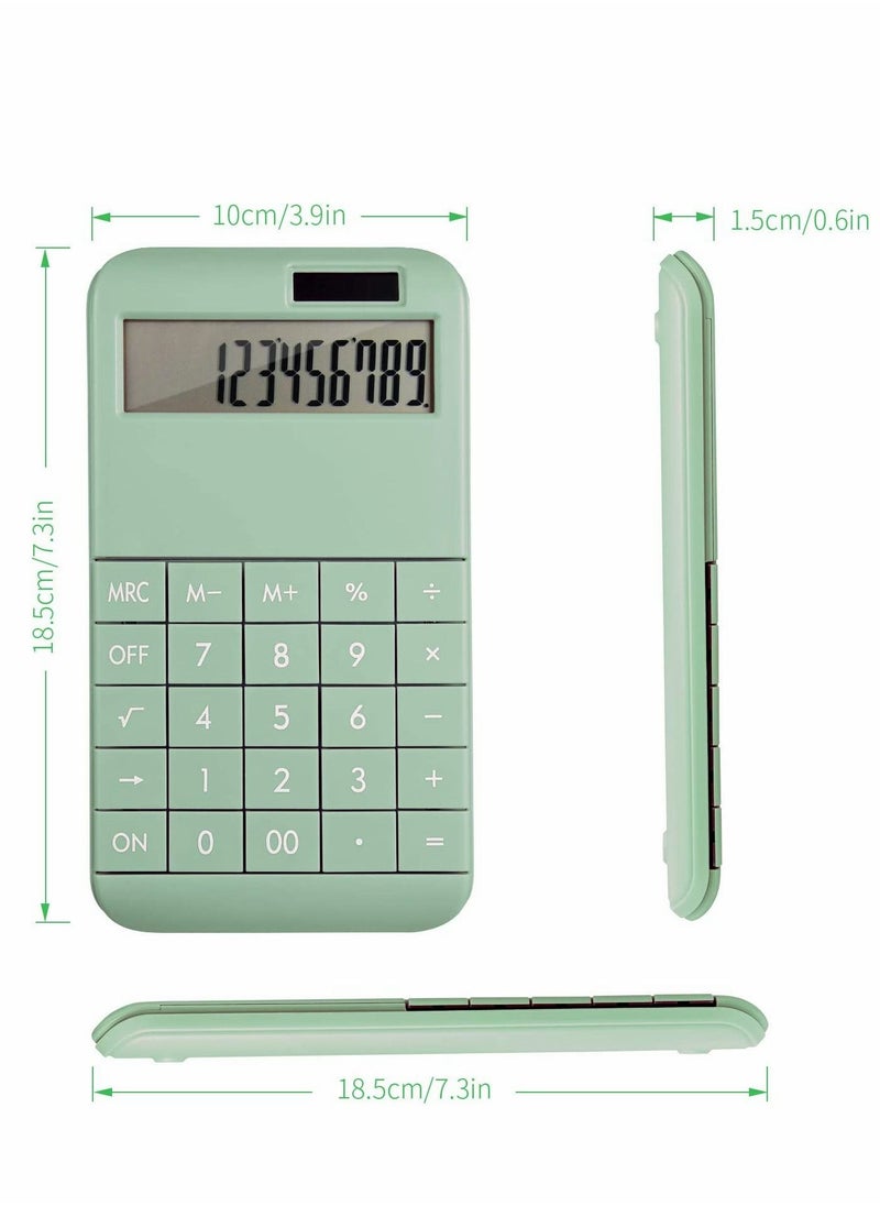 Y&D - Basic Standard Calculator 12 Digit Desktop with Large LCD Display for Office, School, Home & Business Use, Modern Design - Green - Image 1