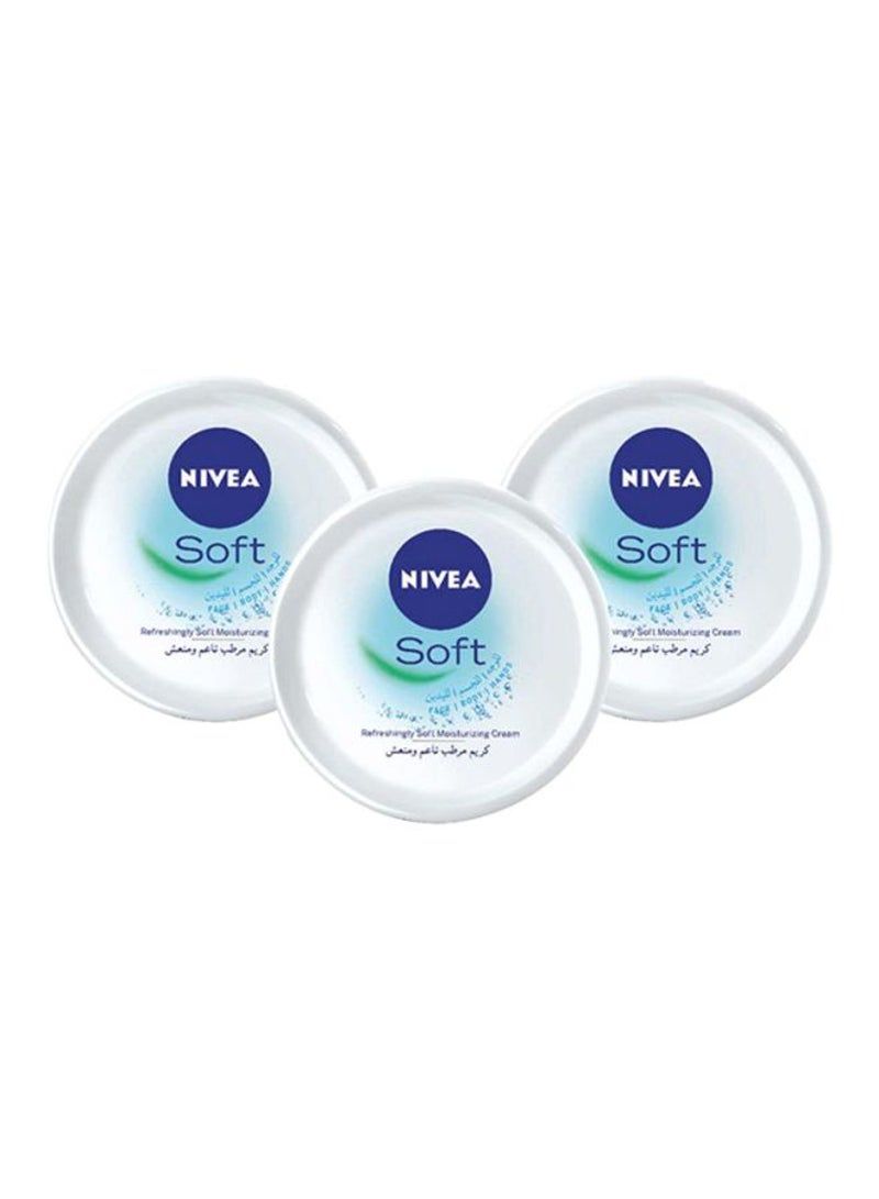 Nivea عبوة من 3 كريمات ناعمة مرطبة منعشة 300 مل