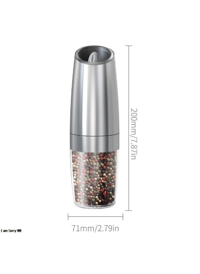 جرين تايجر مطحنة ملح وفلفل كهربائية - مطحنة توابل أوتوماتيكية تعمل بالبطارية مع إمكانية تعديل درجة الخشونة وإضاءة LED - Image 2