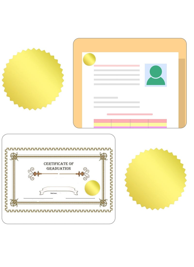 SYOSI - Gold Seal Stickers Add a Touch of Elegance to Your Certificates and Envelopes with 2 Inch - Image 1