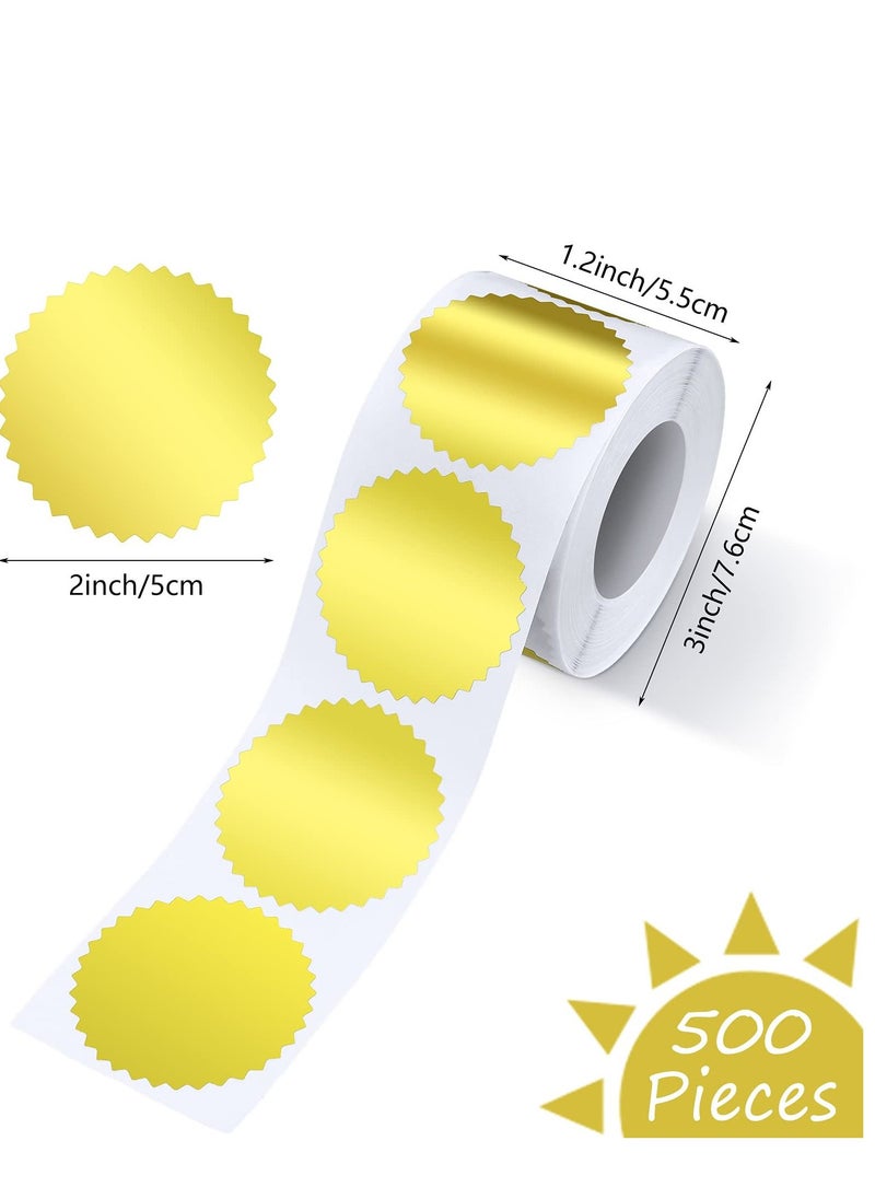 SYOSI - Gold Seal Stickers Add a Touch of Elegance to Your Certificates and Envelopes with 2 Inch - Image 1