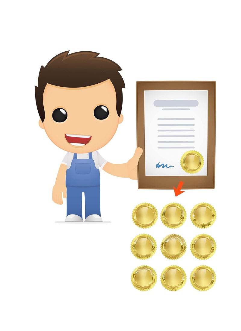 SYOSI - Gold Seal Stickers Add a Touch of Elegance to Your Certificates and Envelopes with 2 Inch - Image 1