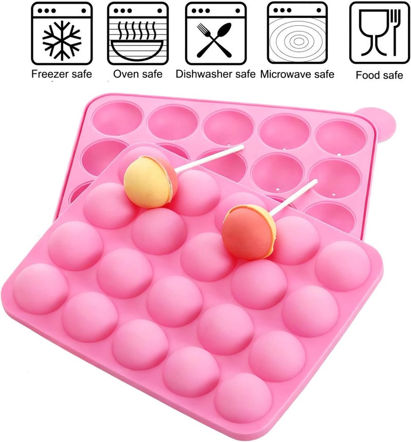 Ocmoiy Cake Pop Mold Set of 262 - including 20 Cavities Silicone Cake Pop Molds, Cake Pop Sticks, Cake Pop Wrappers, Sliver Twist Ties, Decorating Pen - Image 5