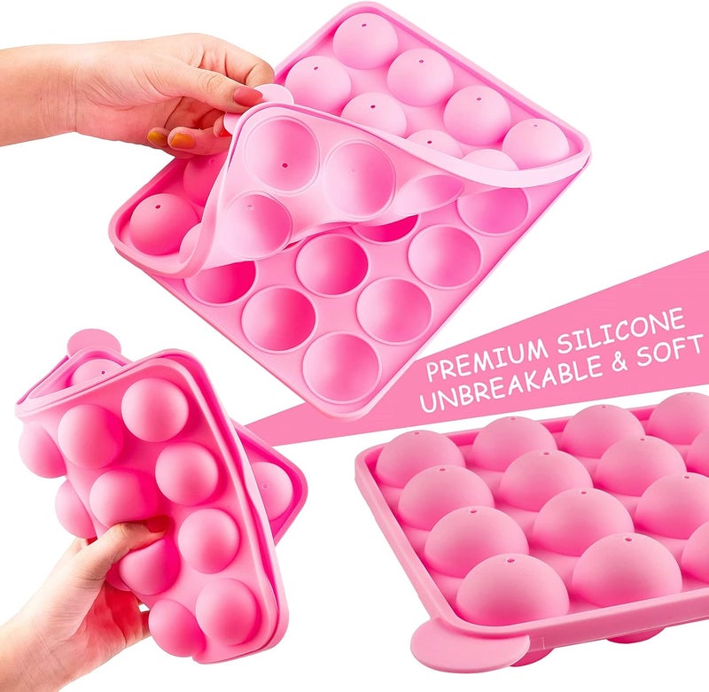 Ocmoiy Cake Pop Mold Set of 262 - including 20 Cavities Silicone Cake Pop Molds, Cake Pop Sticks, Cake Pop Wrappers, Sliver Twist Ties, Decorating Pen - Image 3