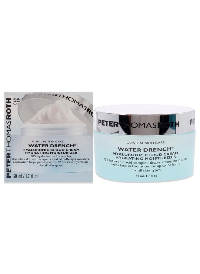 PETER THOMAS ROTH Peter Thomas Roth | Water Drench Hyaluronic Cloud Cream | Hydrating Moisturizer for Face, Up to 72 Hours of Hydration for More Youthful-Looking Skin, Fragnance Free, 1.69 Fl Oz  - Image 1