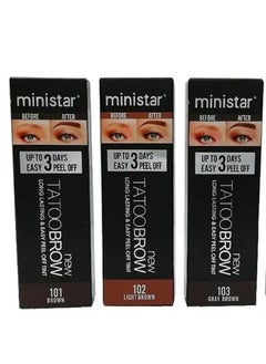 Ministar Tattoo Peel Off Eyebrow Gel Tint Semi Permanent Brow Tint Last Up to 3 Days Waterproof Transfer Proof For Fuller and Defined Looking Brows Natural Elegant Eyebrow Gel Tint Brown 10ml  - Image 3