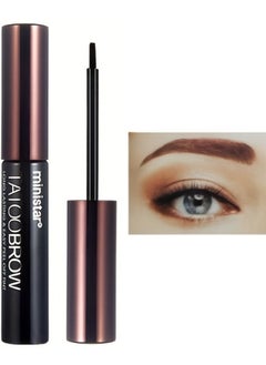 Ministar Tattoo Peel Off Eyebrow Gel Tint Semi Permanent Brow Tint Last Up to 3 Days Waterproof Transfer Proof For Fuller and Defined Looking Brows Natural Elegant Eyebrow Gel Tint Brown 10ml  - Image 1
