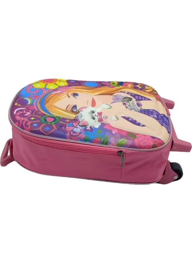 Tezzgelsin Kindergarten Cat and Princess Girl Figured Embossed Eva Fabric Backpack School Bag