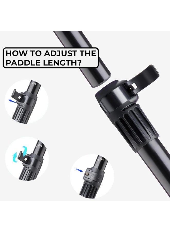 YOUWE7 SUP Paddle - 3 Piece Adjustable Paddles - Lightweight Stand-up Paddle Oars for Paddleboard, Adjustable Aluminum Alloy Shaft 68" - 84", for Surfing, Floating, and Water Sports Enjoyment - Image 4