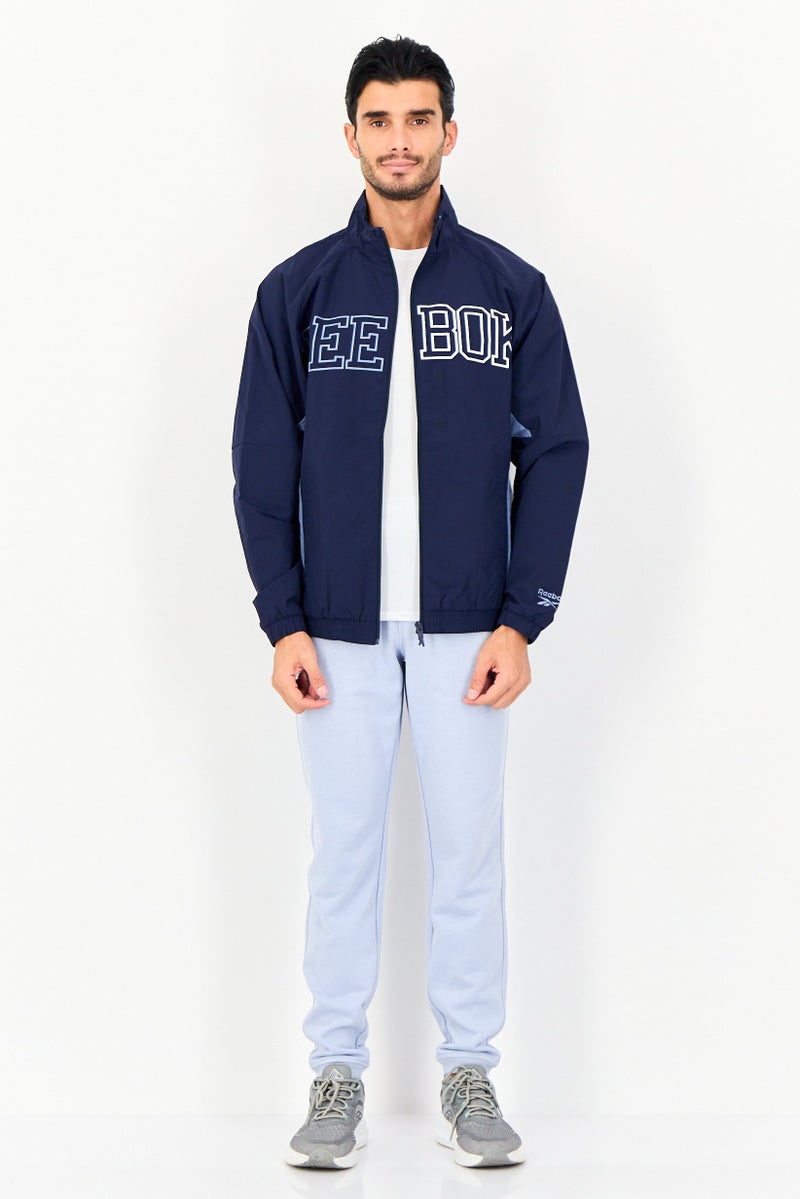 Reebok Men Sportswear Fit Long Sleeve Training Track Jacket, Navy - Image 3