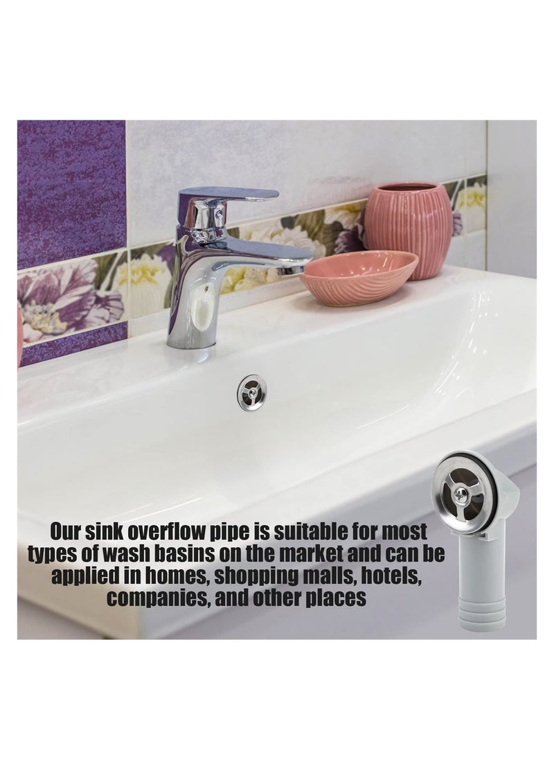 SYOSI - 2 PCS Sink Overflow Pipe for Bathroom Kitchen Vanity Artistic Basin, Resistant Sink Hole Drain Covers Tidy Insert Spares - Image 1