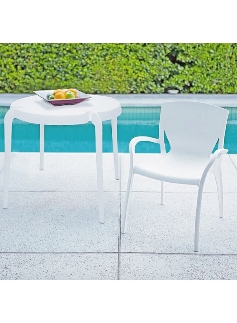TRAMONTINA Since 1911,Made in Brazil-  Clarice Summa Polypropylene and White Fiberglass Chair - Image 1