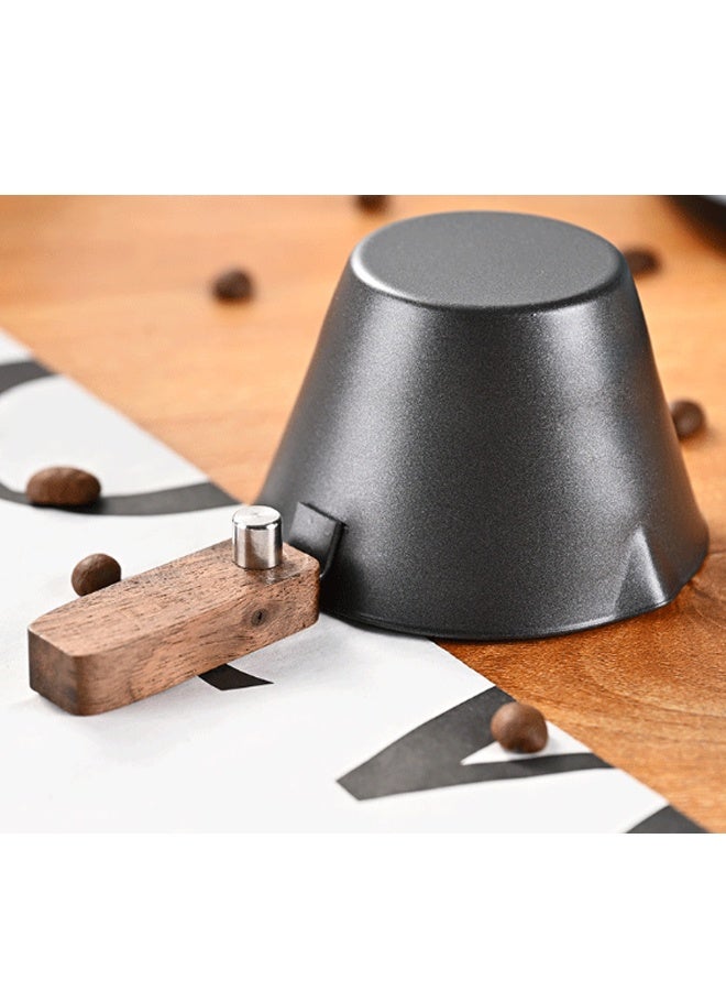 هومستر 120 مل كأس قياس الإسبريسو، الفولاذ المقاوم للصدأ إسبريسو شوت كوب، فم واسع وعلى شكل V صب كوب القهوة مع مقبض لاتي، قذرة، أمريكانو، كابوتشينو، ماكياتو (أسود) - Image 4