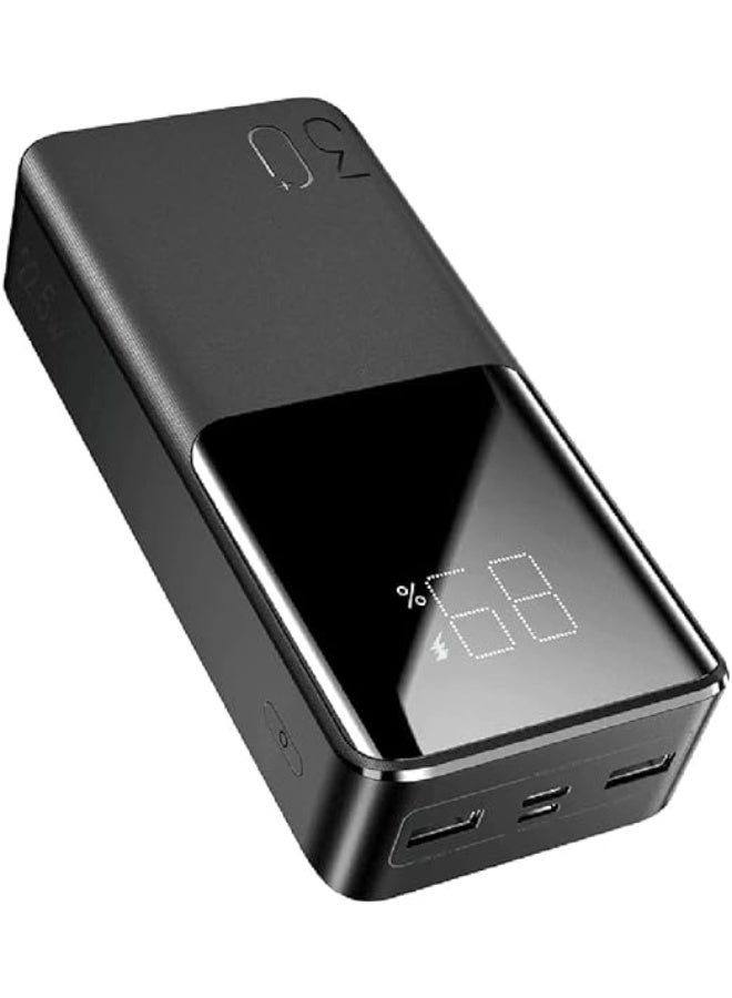 Joyroom 30000mAh 22.5W Fast Power Bank Charger with LCD Display, Black, JR-QP193 - Image 1