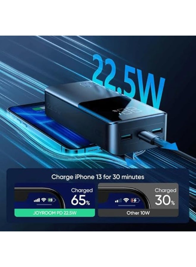 Joyroom 30000mAh 22.5W Fast Power Bank Charger with LCD Display, Black, JR-QP193 - Image 3