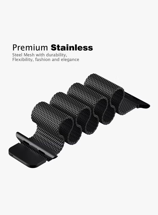 IAF Stainless Steel Sport Wrist Band For Apple Watch 44 mm Black - Image 2