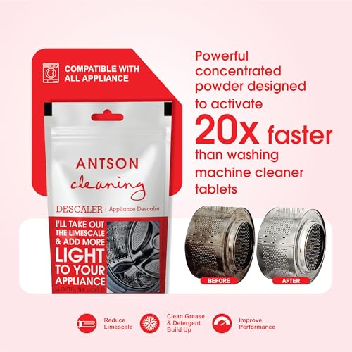 Antson Washing Machine Cleaner Descaler For Washing Machine Front Load and Top Load, Washing Machine Cleaning Powder, Descaling Powder For Washing Machine (100g (Pack of 4)) - Image 4