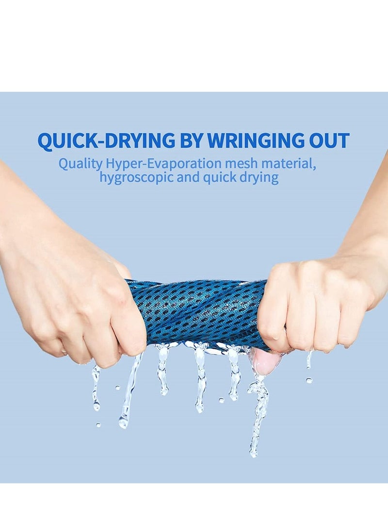 Cooling Towels, 10 Pack Ice Towel, Mesh Cooling Towel, Soft Breathable Chilly Towel, Ice Towel for Neck, Microfiber Towel, for Yoga, Golf, Sport, Running, Gym, Workout, Camping, Fitness, 30 * 80 cm