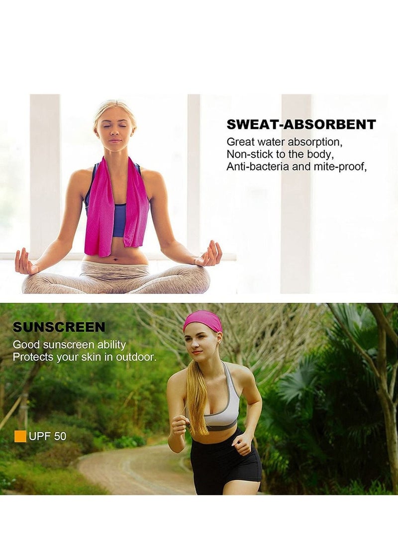 Cooling Towels, 10 Pack Ice Towel, Mesh Cooling Towel, Soft Breathable Chilly Towel, Ice Towel for Neck, Microfiber Towel, for Yoga, Golf, Sport, Running, Gym, Workout, Camping, Fitness, 30 * 80 cm