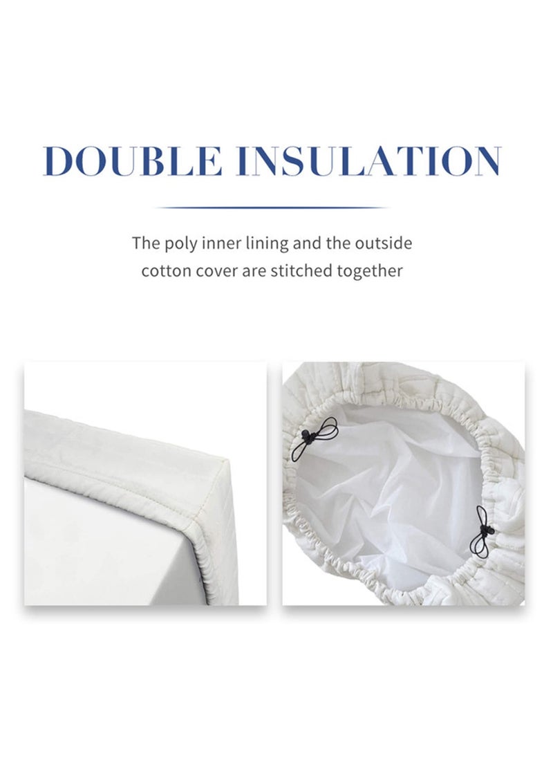 SYOSI - SYOSI Indoor Air Conditioner Cover, Dust-Proof Cover for Window Air Conditioner, Window AC Cotton Cover with Elastic Strap, Dust-Proof Waterproof Insulating Cover for Indoor AC (21x15x3.5 Inch) - Image 1