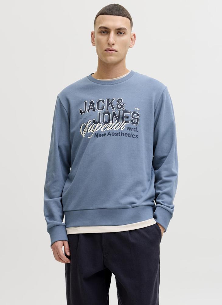 JACK & JONES Graphic Crew Neck Sweatshirt - Image 3