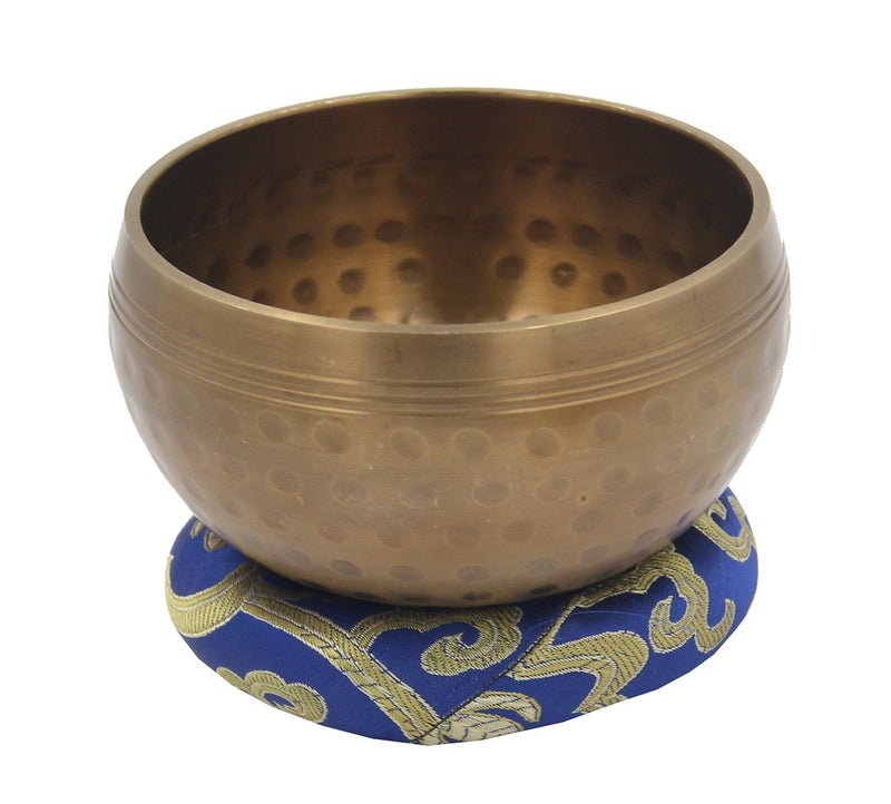 DharmaObjects Silk Brocade Ring Cushion Pillow for Tibetan Singing Bowl Hand Made Nepal (Blue)  - Image 2