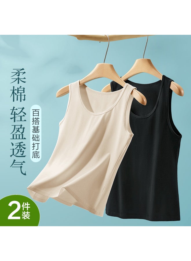 Hengyuanxiang Women'S Vests, Cotton Soft And Skin-Friendly Undershirt T-Shirts, Comfortable Layering Tank Tops For Home Or Outwear, Slimming Women'S Tops - Image 2