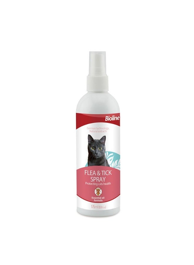 Bioline Natural Flea and Tick Repellent Spray for Cat 175 ml - Image 1