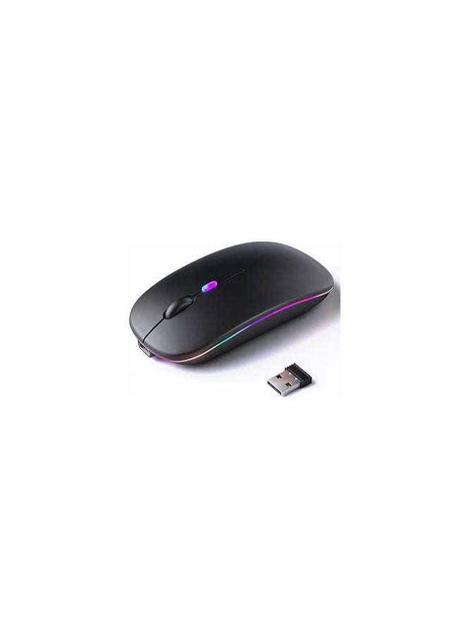 Wireless Bluetooth Rechargeable LED Mouse with Dual Mode for Laptop, Desktop, Tablet - Image 1
