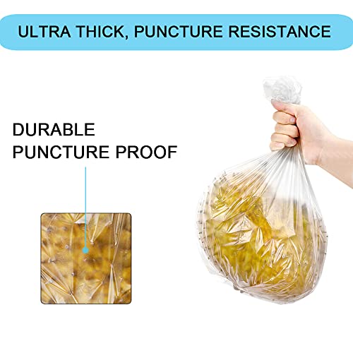 WADNGXM 6 Gallon Small Clear Office Trash Bags, Wastebasket Trash Can Liners, Garbage Bags for Restroom, Home Bins, 100 Counts - Image 3