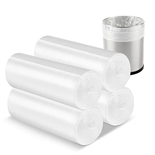 WADNGXM 6 Gallon Small Clear Office Trash Bags, Wastebasket Trash Can Liners, Garbage Bags for Restroom, Home Bins, 100 Counts - Image 1