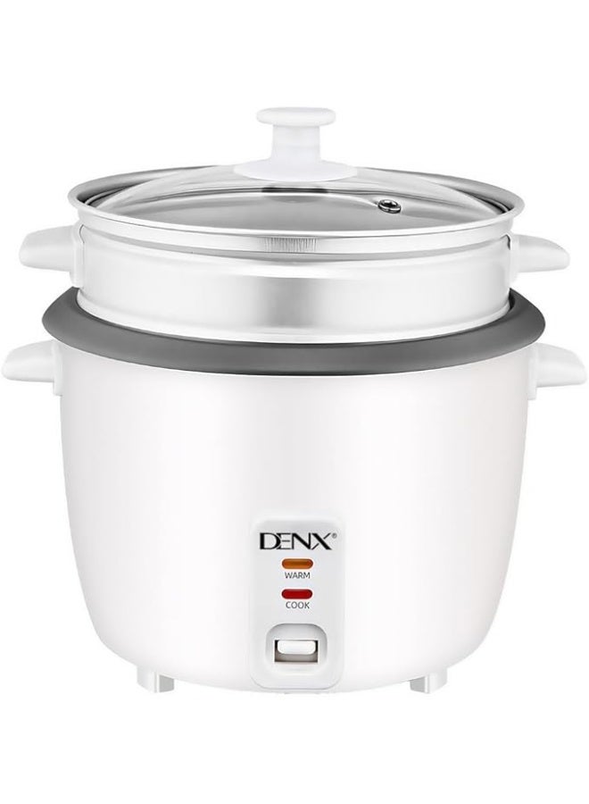 دينكس طباخ الأرز الكهربائي DENX DX2085 سعة 0.6 لتر بقدرة 350 وات - طباخ صغير متعدد الوظائف للأرز والحساء والحساء | وعاء داخلي غير لاصق، تسخين سريع، الحفاظ على الدفء تلقائيًا، سهل التنظيف، 220-240 فولت - Image 1