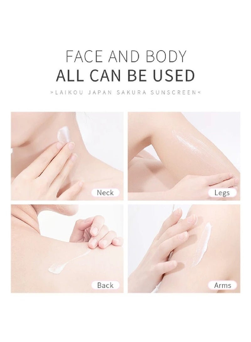 لايكو واقي الشمس المائي ساكورا من لايكو اليابان، عامل حماية من الشمس 50 PA+++، قوام منعش، حماية من الأشعة فوق البنفسجية وطويل الأمد - 50 جم - Image 5