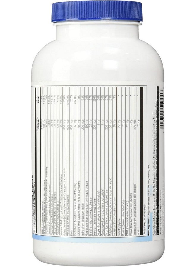 Nutra BioGenesis نوترا بيوجينيسيس ألترا جينيسيس بدون حديد - متعدد الفيتامينات/المعادن، إينوزيتول، كولين وPABA لدعم الطاقة، التغذية والأيض - 180 كبسولة - Image 3