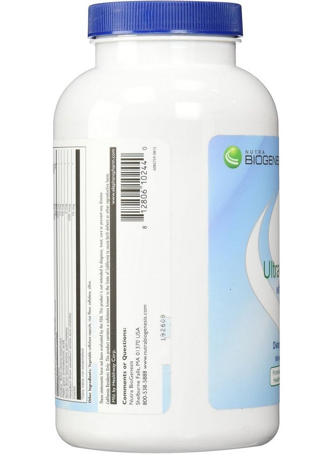 Nutra BioGenesis نوترا بيوجينيسيس ألترا جينيسيس بدون حديد - متعدد الفيتامينات/المعادن، إينوزيتول، كولين وPABA لدعم الطاقة، التغذية والأيض - 180 كبسولة - Image 4