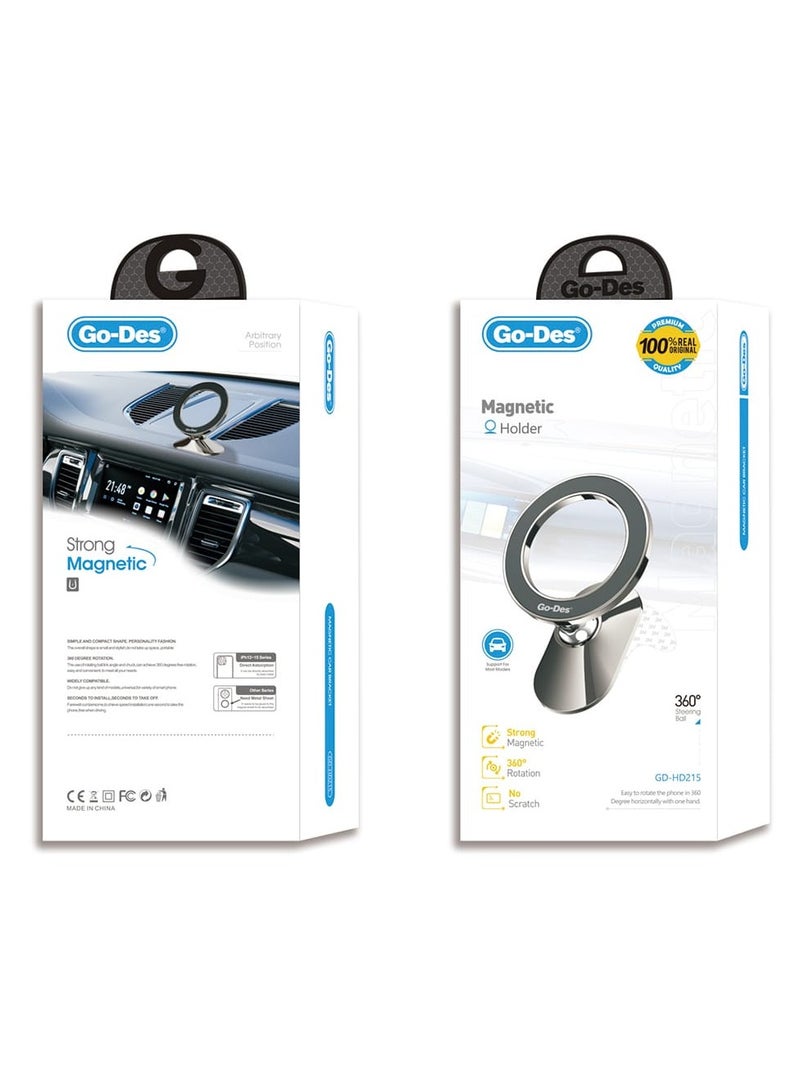 GO-DES GD-HD215 Magnetic Magsafe 360 ​​Degree Rotatable Movable Head Car Phone Holder - Image 3
