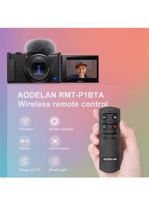 Wireless Remote Control Camera Shutter Release for Sony ZV-E10, FX3, ZV-1, A7SM3, A7C, A7RIV, Alpha 9,7R IV,7R III, 7 III, 6600, 6400, 6100, 9 II, RX0 II, RX100 M7; Replces Sony RMT-P1BT