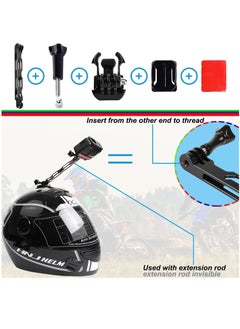 Generic Motorcycle Accessory Kit for Gopro Hero Max Fusion DJI Osmo Action 2 Camera (27 Pieces)  - Image 2