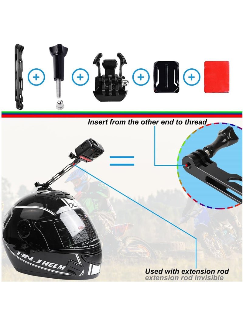 Generic - Motorcycle Accessory Kit for Gopro Hero Max Fusion DJI Osmo Action 2 Camera (27 Pieces) - Image 1