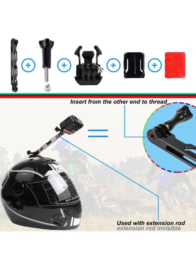 Motorcycle Accessory Kit for Gopro Hero Max Fusion DJI Osmo Action 2 Camera (27 Pieces) - Image 2