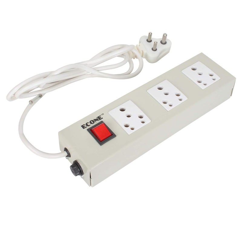 ECONE ECONE 3 Socket 15A 16A 2500W Heavy Duty Power Extension Board Surge Protector for Refrigerator Washing Machine Microwave Small Large Appliances1 Year Warranty 35 Mtr Long Wire  - Image 1