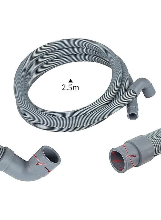 Drain Hose Washing Machine Drain Hoses Extension 2.5M Universal Replacement Drain Hose Extension Kit For Washing Machine Washer Dryer Dishwasher With Clips And U Shape Bracket  - Image 3
