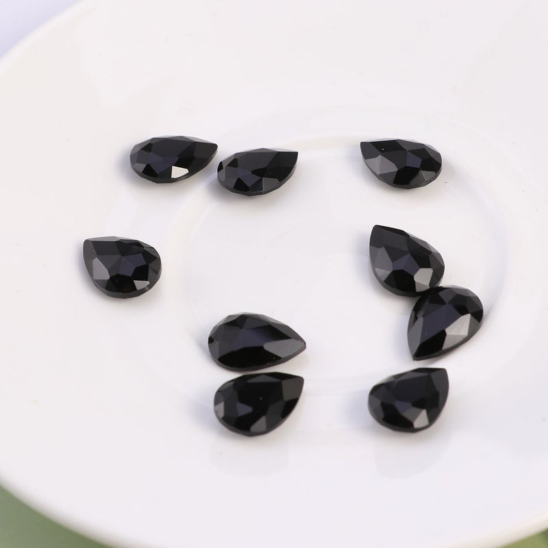 100 Pcs Bottom Drop Drill Glass Crystal Drill DIY Teardrop Crystal Resin Rhinestone Pointback Glass Faceted Jewelry Making Craft - Image 5